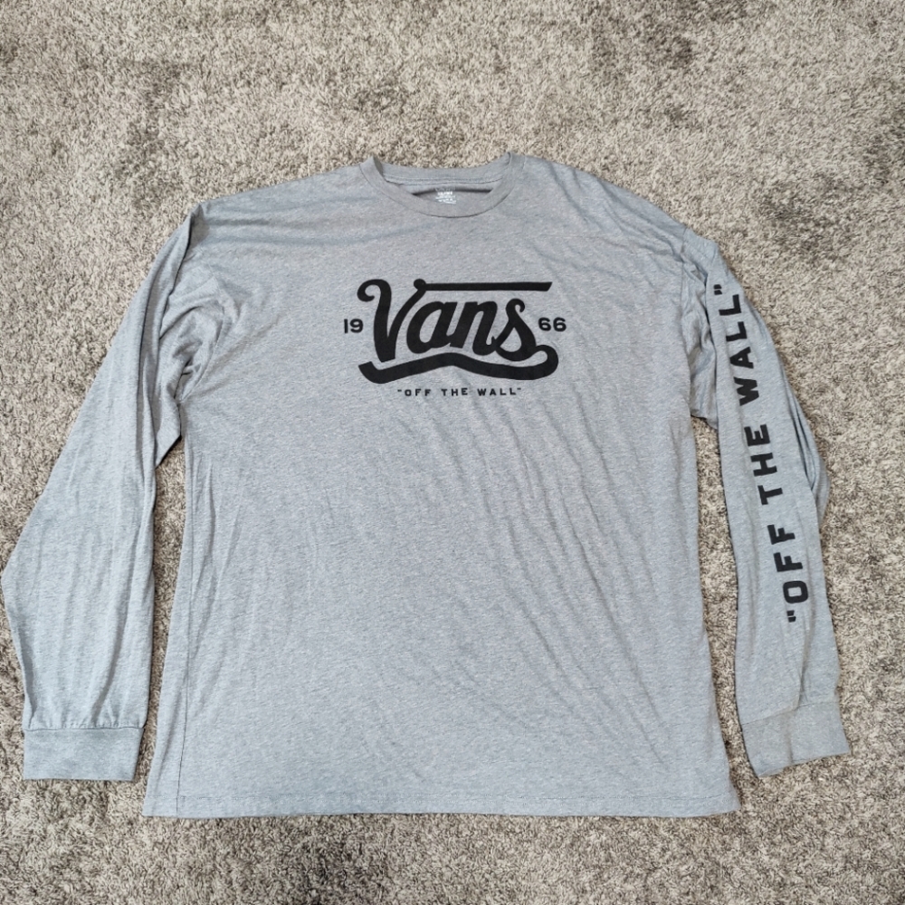 Vans Long Sleeve Grey Tee Size XXL